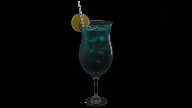 Cocktail 01 Blue Lagoon 3D model