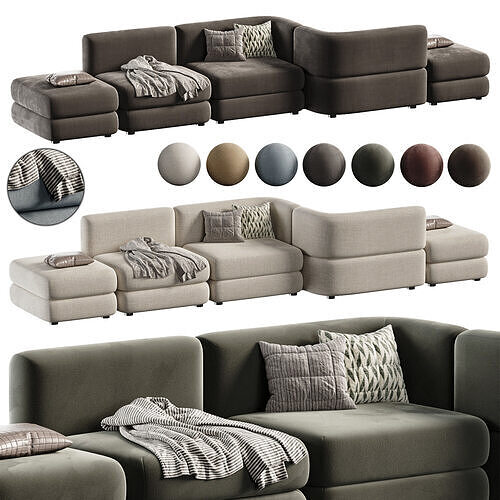 Modular sofa Brera 1 3D model