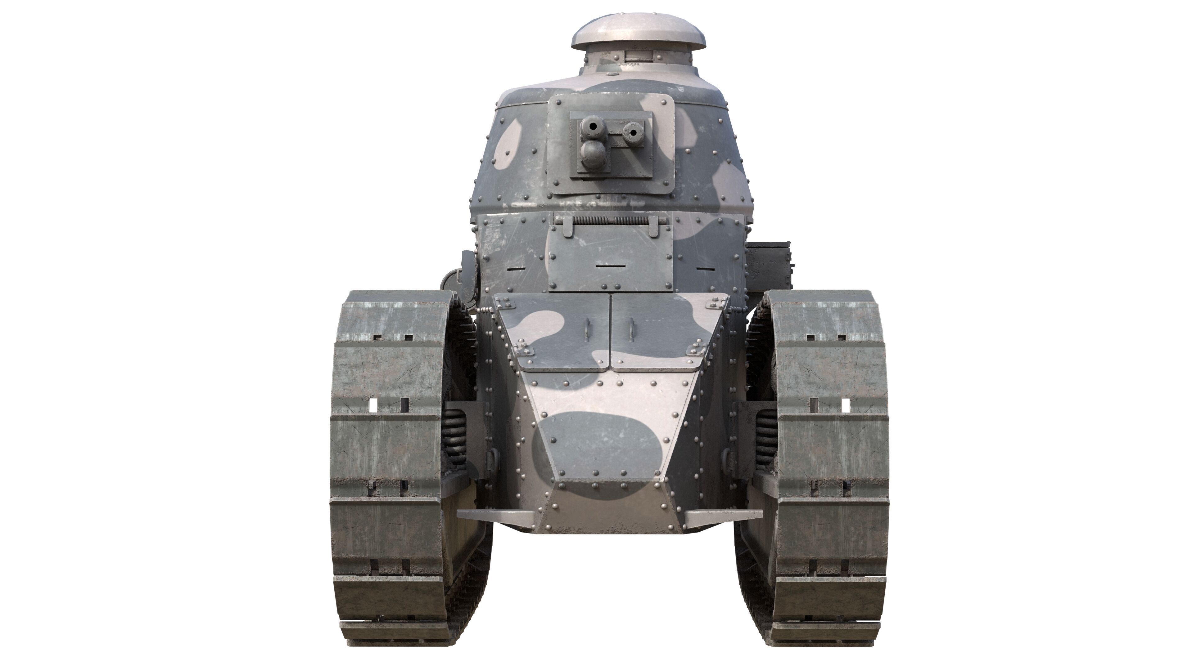 Renault FT17 Light Tank Low-poly 3D model_5