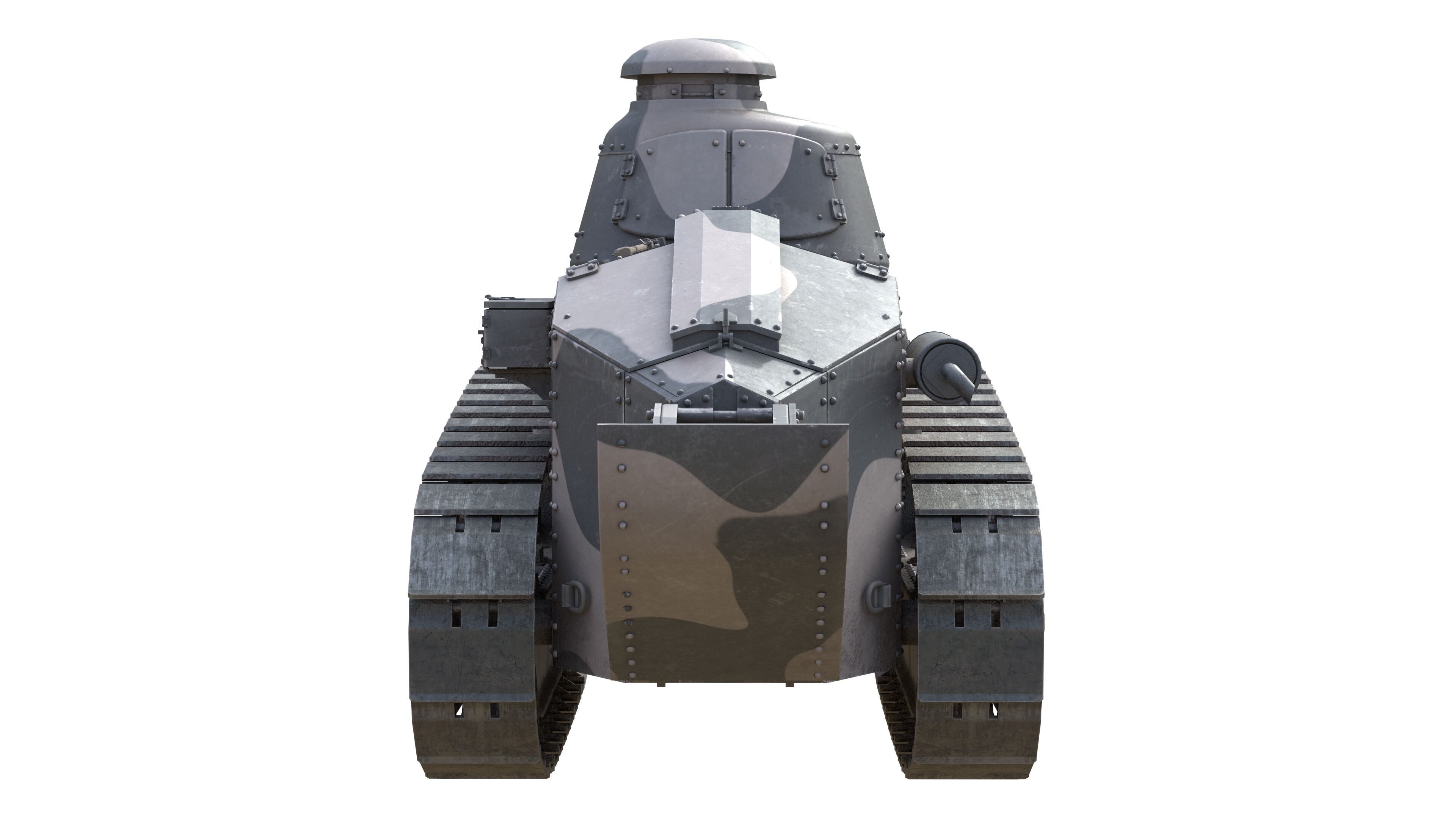 Renault FT17 Light Tank Low-poly 3D model_6