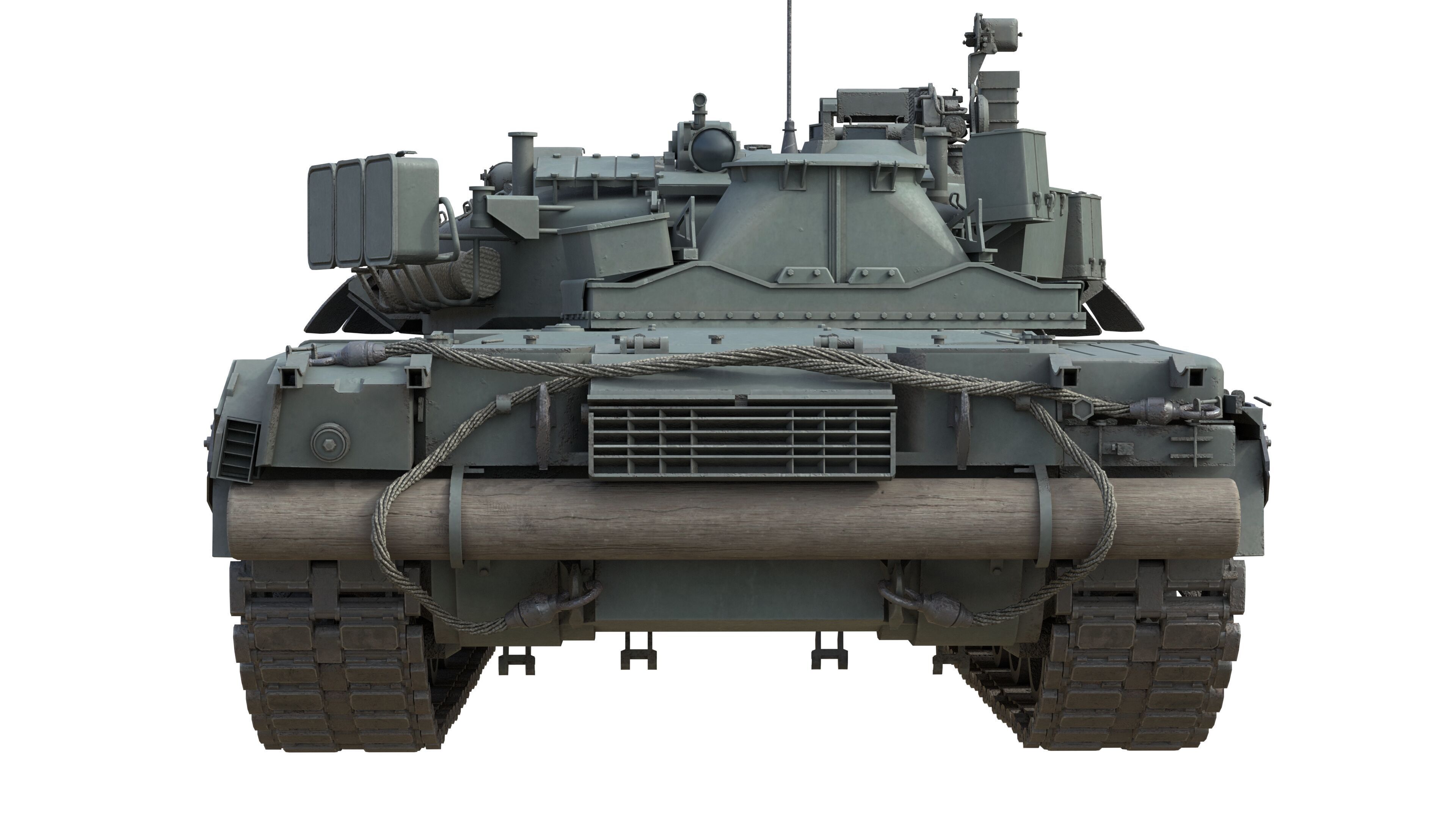 T 80U Main Battle Tank Low-poly 3D model_6
