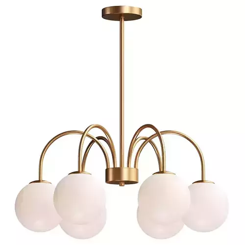 Royelle 6 - Light Modern Glass Bubble Chandelier