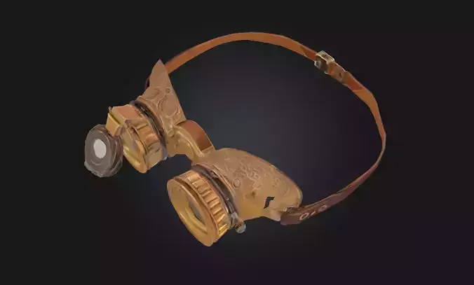 Steampunk Goggles Retro-Futuristic Eyewear  3D model