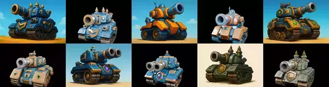 Tank Canon bundle 4 pack 100 glb