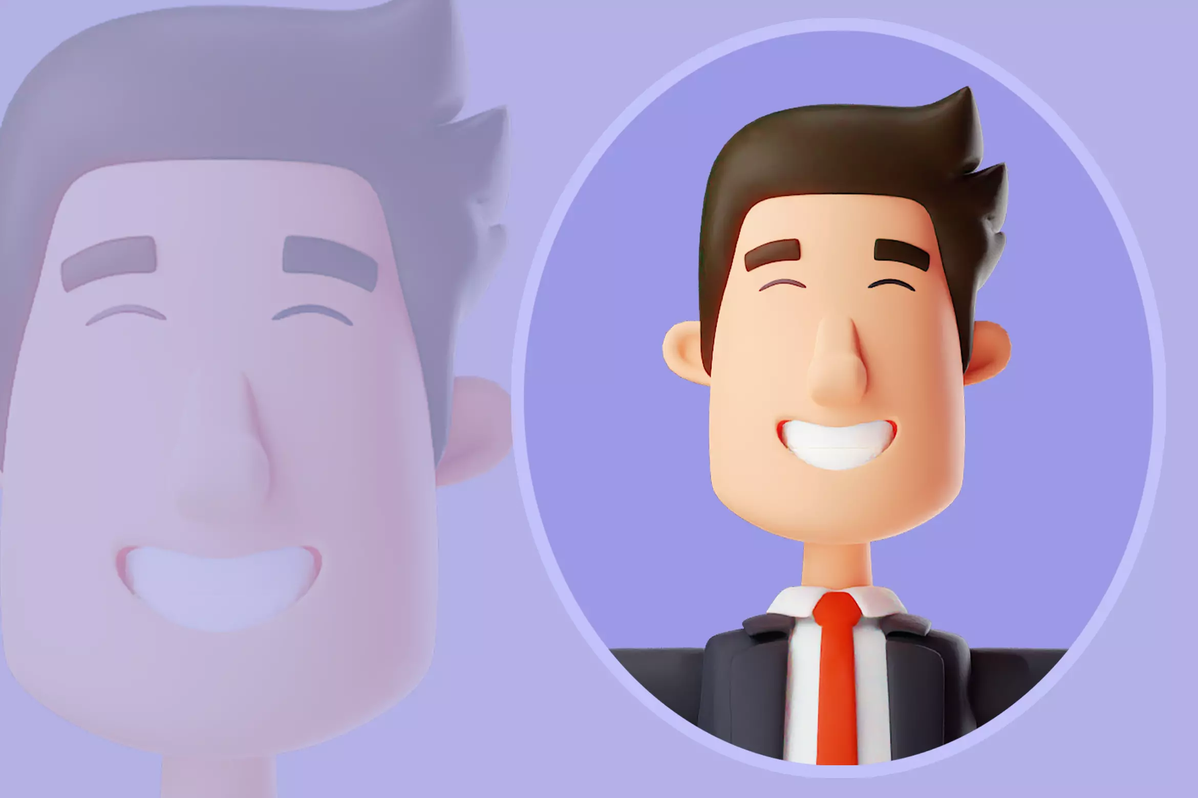 Stylized 3D Male Businessman Character - Cartoon Office Man 3D model