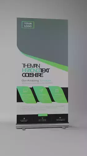 Banner Roll-up Stand 3d model