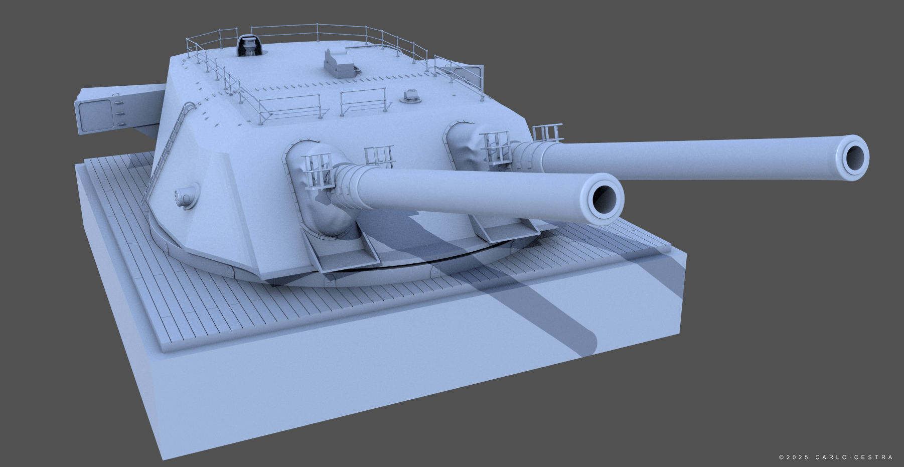 Super Yamato 51cm Twin Turret - 1-72 scale 3D print model_4