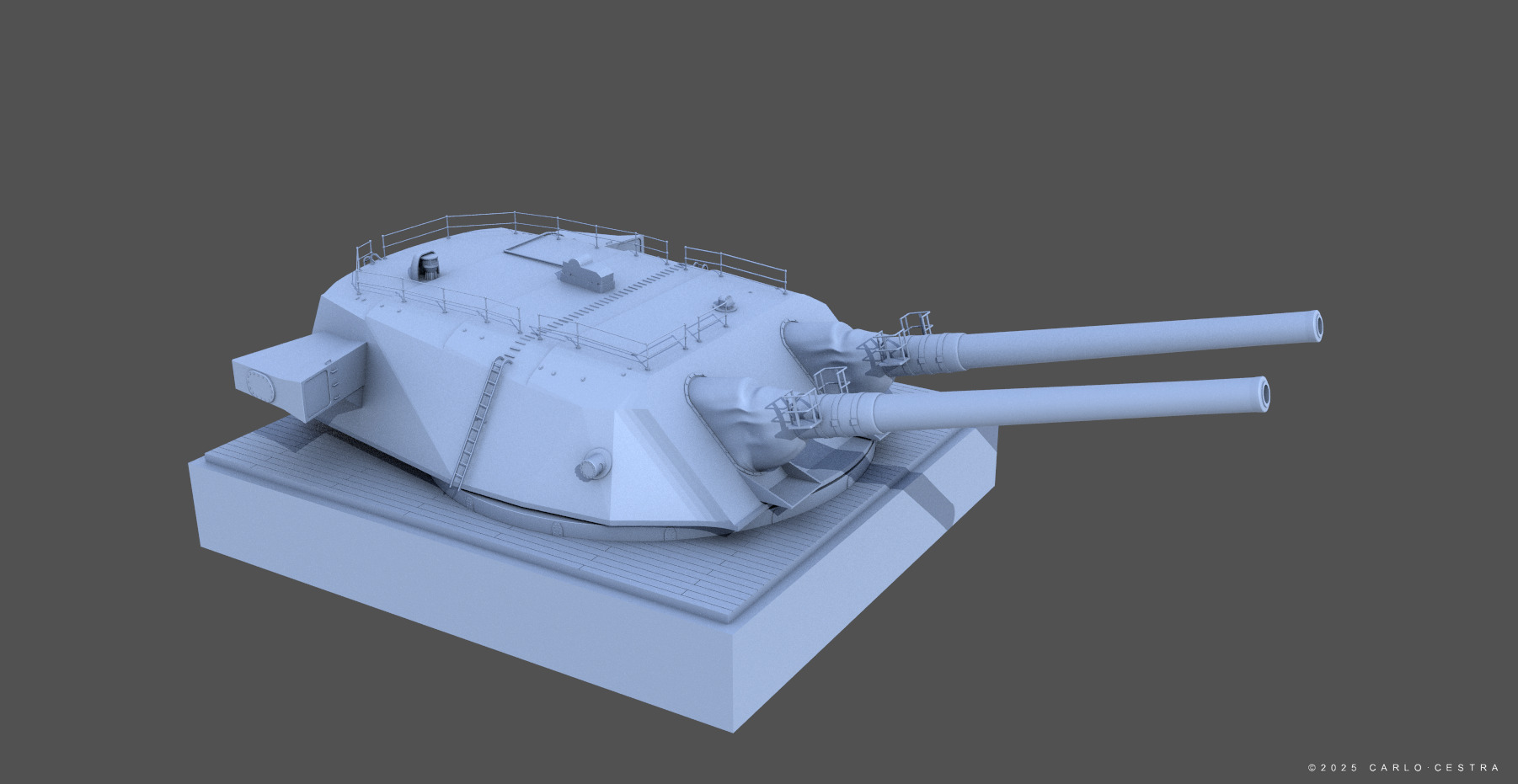 Super Yamato 51cm Twin Turret - 1-72 scale 3D print model_2