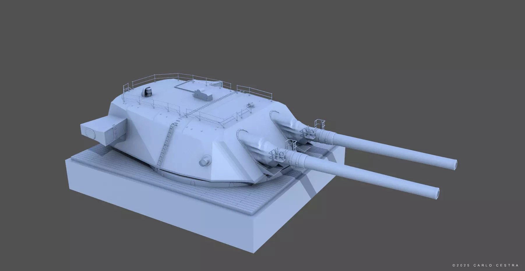 Super Yamato 51cm Twin Turret - 1-72 scale 3D print model_0