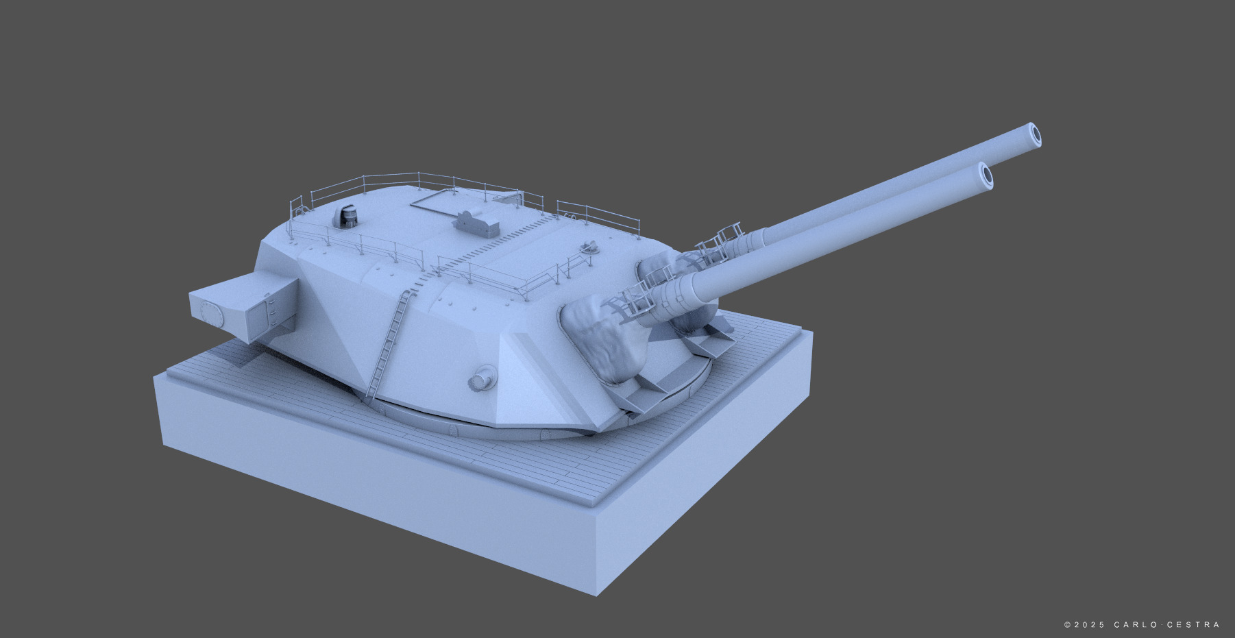 Super Yamato 51cm Twin Turret - 1-72 scale 3D print model_9