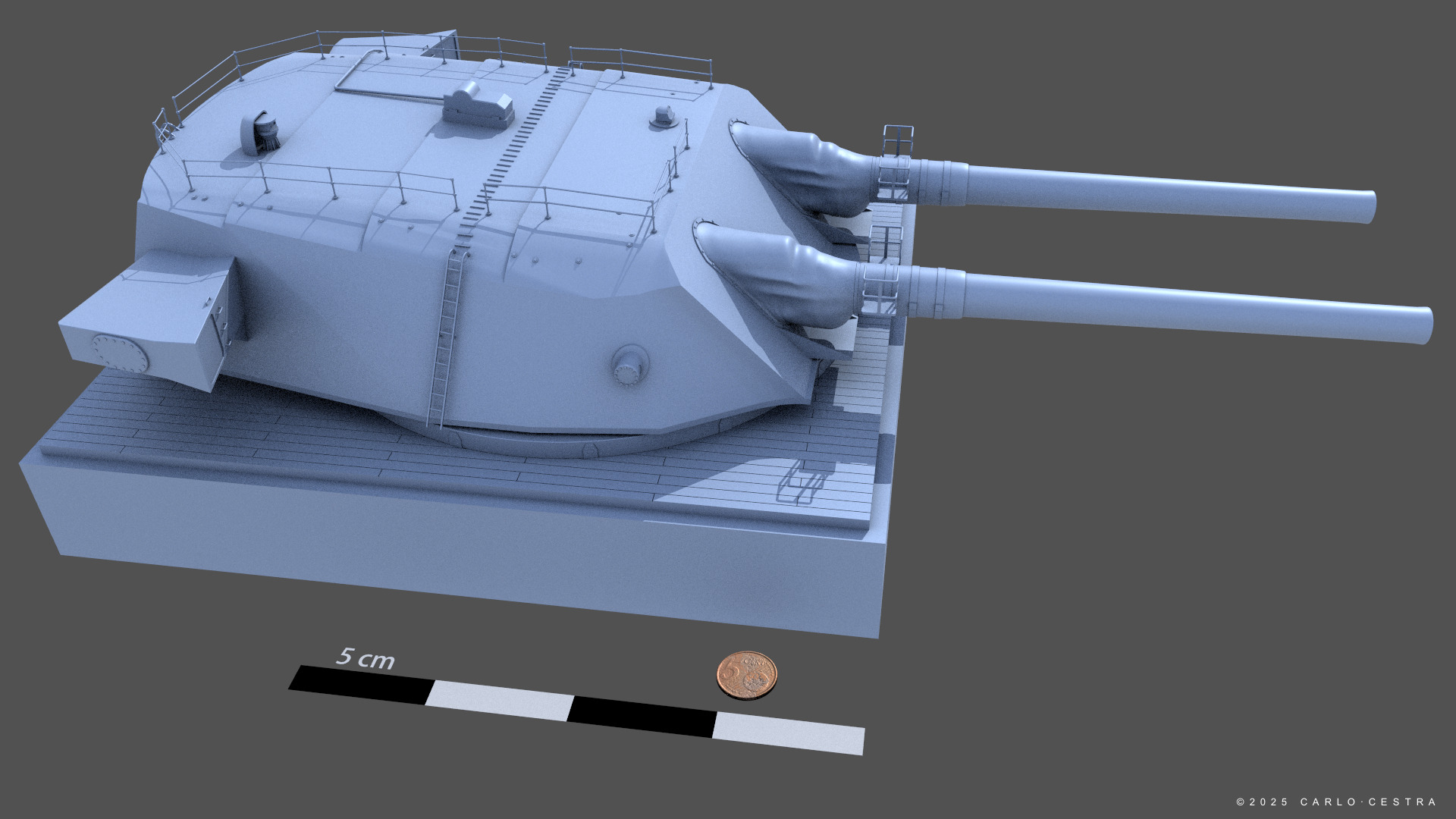 Super Yamato 51cm Twin Turret - 1-72 scale 3D print model_18