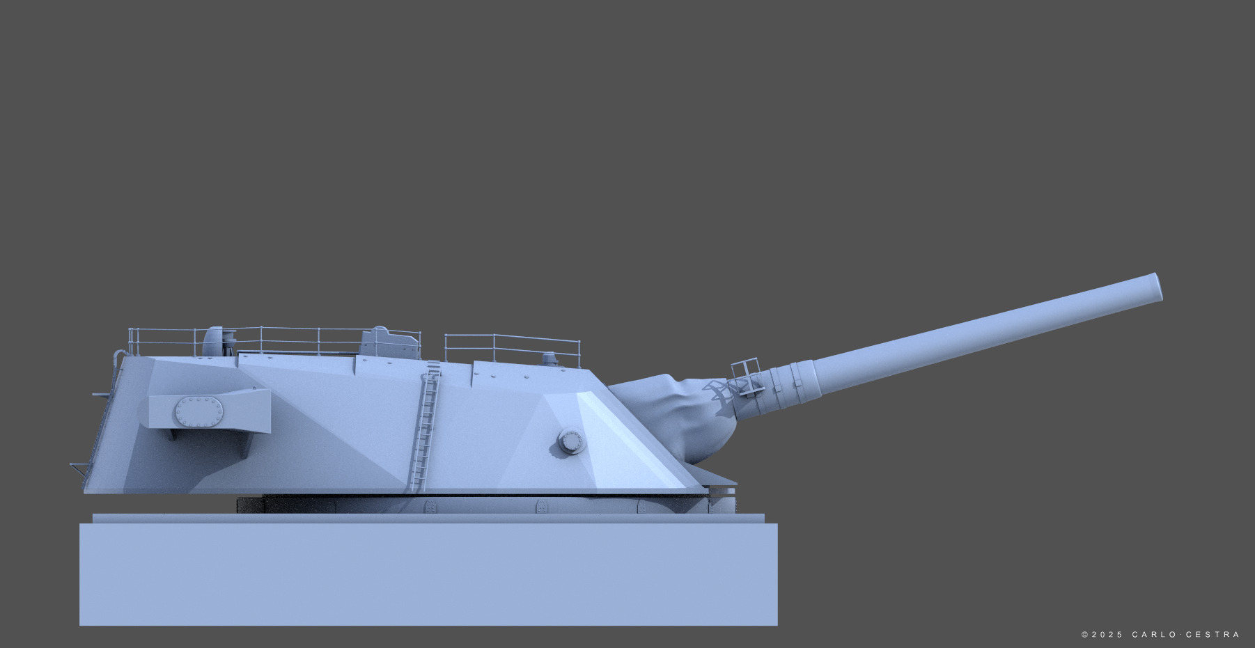 Super Yamato 51cm Twin Turret - 1-72 scale 3D print model_3