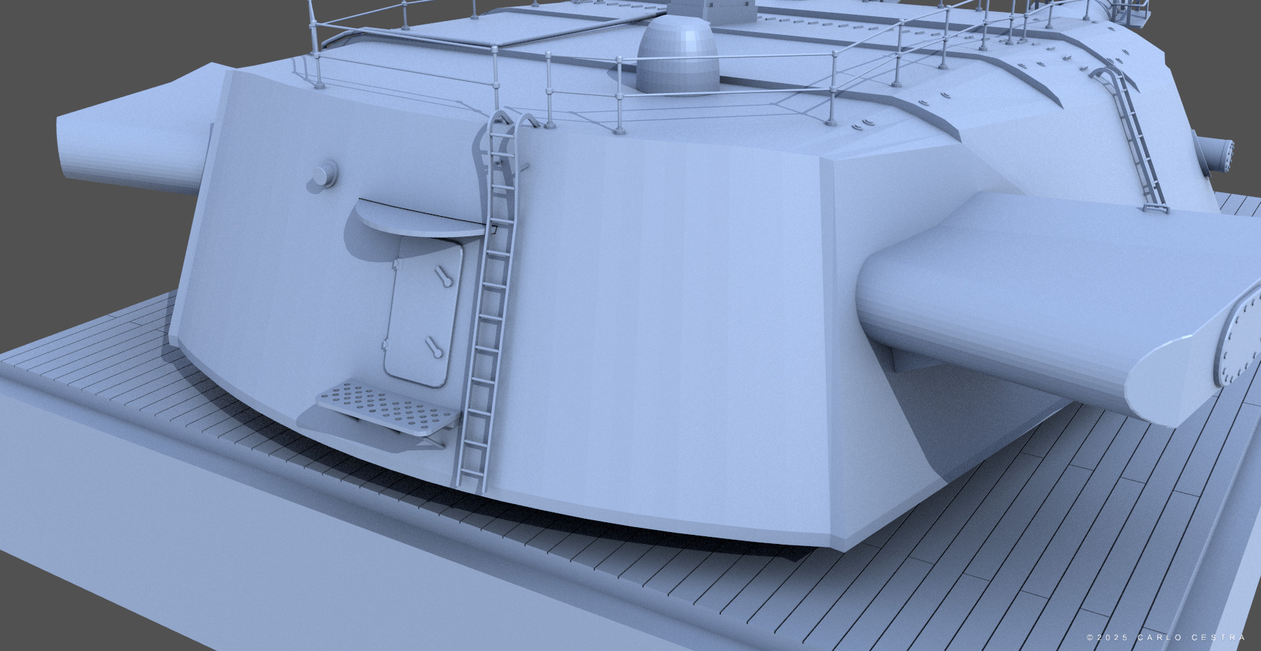 Super Yamato 51cm Twin Turret - 1-72 scale 3D print model_6