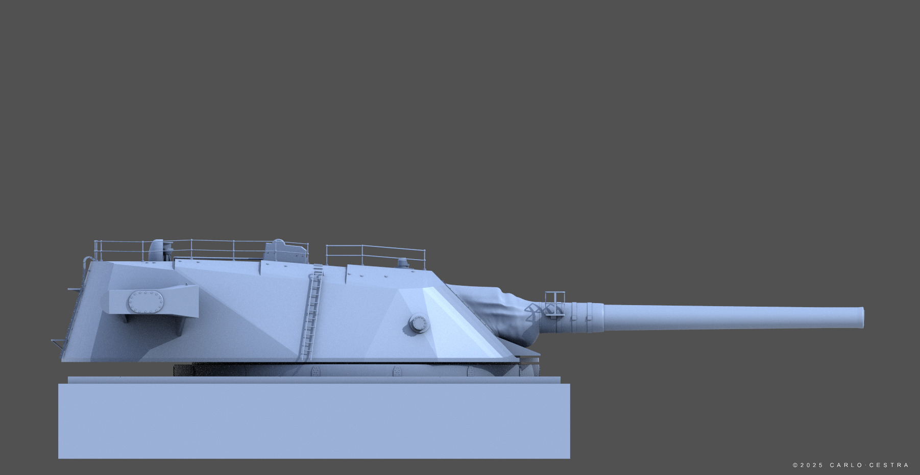 Super Yamato 51cm Twin Turret - 1-72 scale 3D print model_1