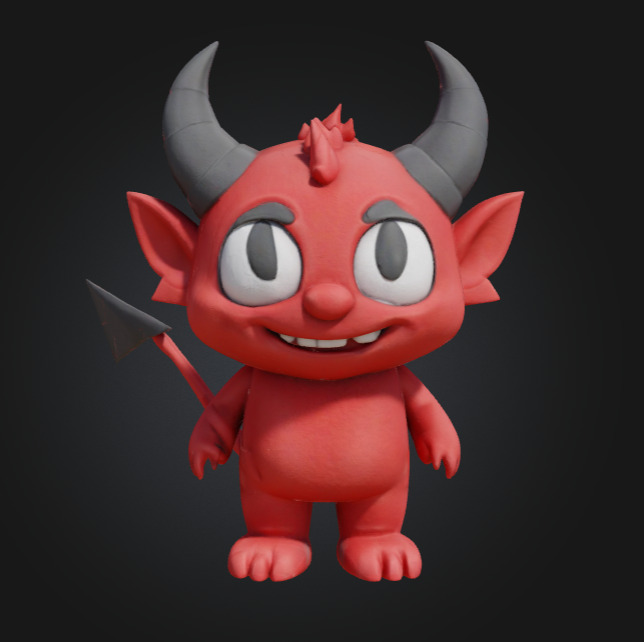 Mini Impish Devil  3D print model_3