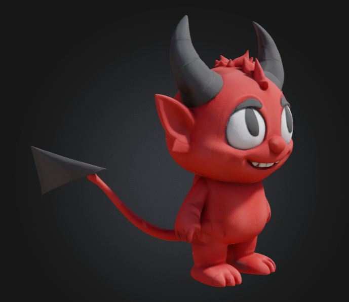 Mini Impish Devil  3D print model_15