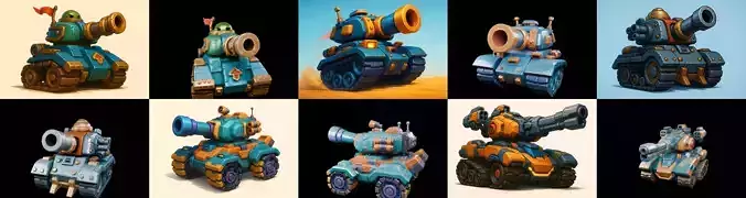 Tank Canon bundle 2 pack 100 glb