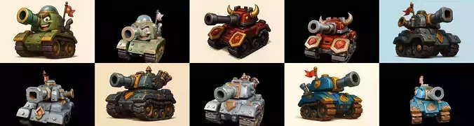 Tank Canon bundle 15 pack 33 glb