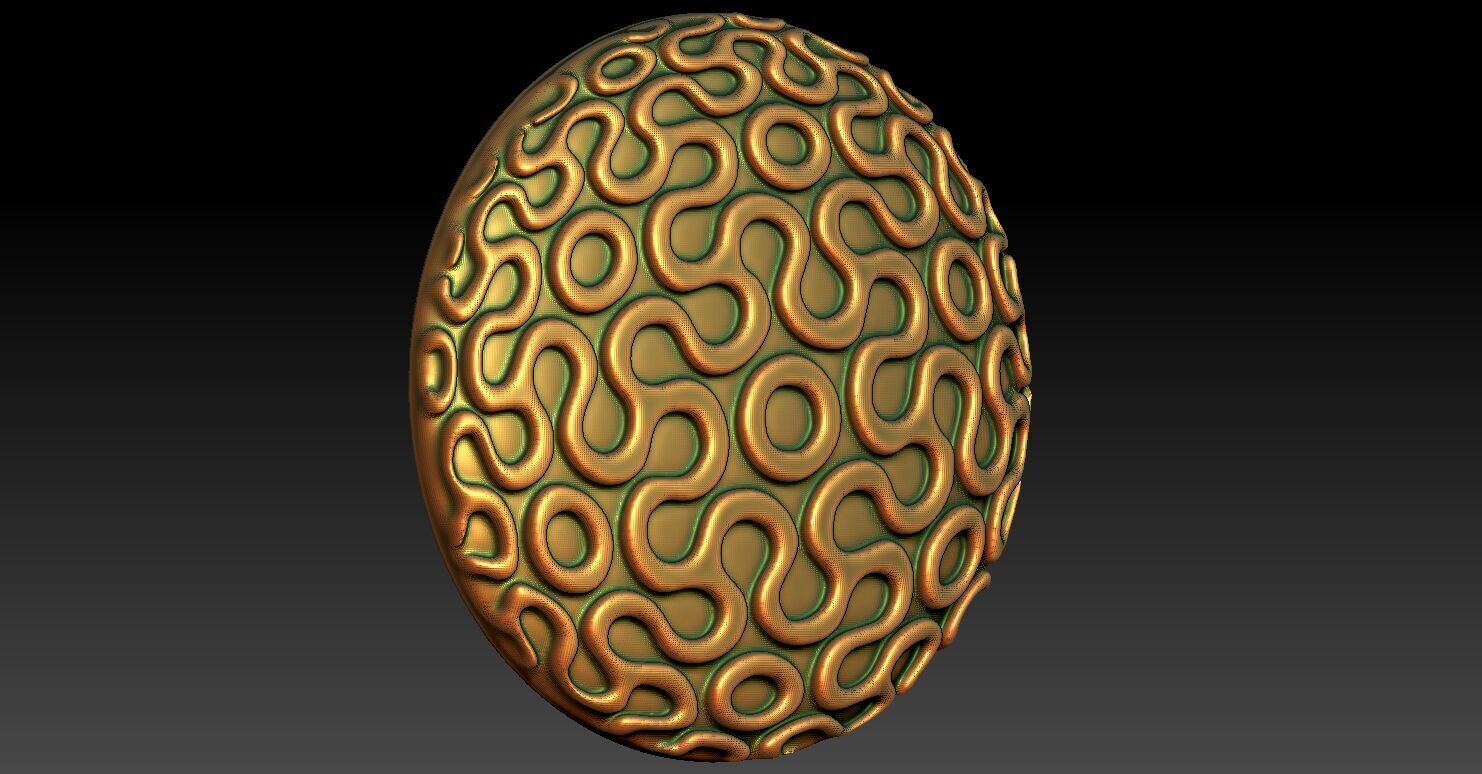 3 round pendant CNC Relief Model 3D print model_1