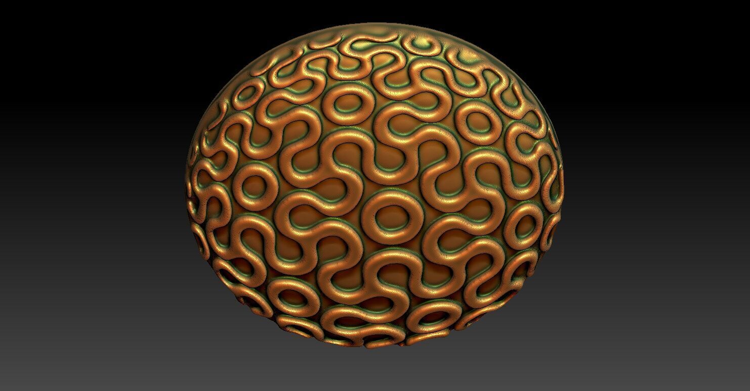 3 round pendant CNC Relief Model 3D print model_4