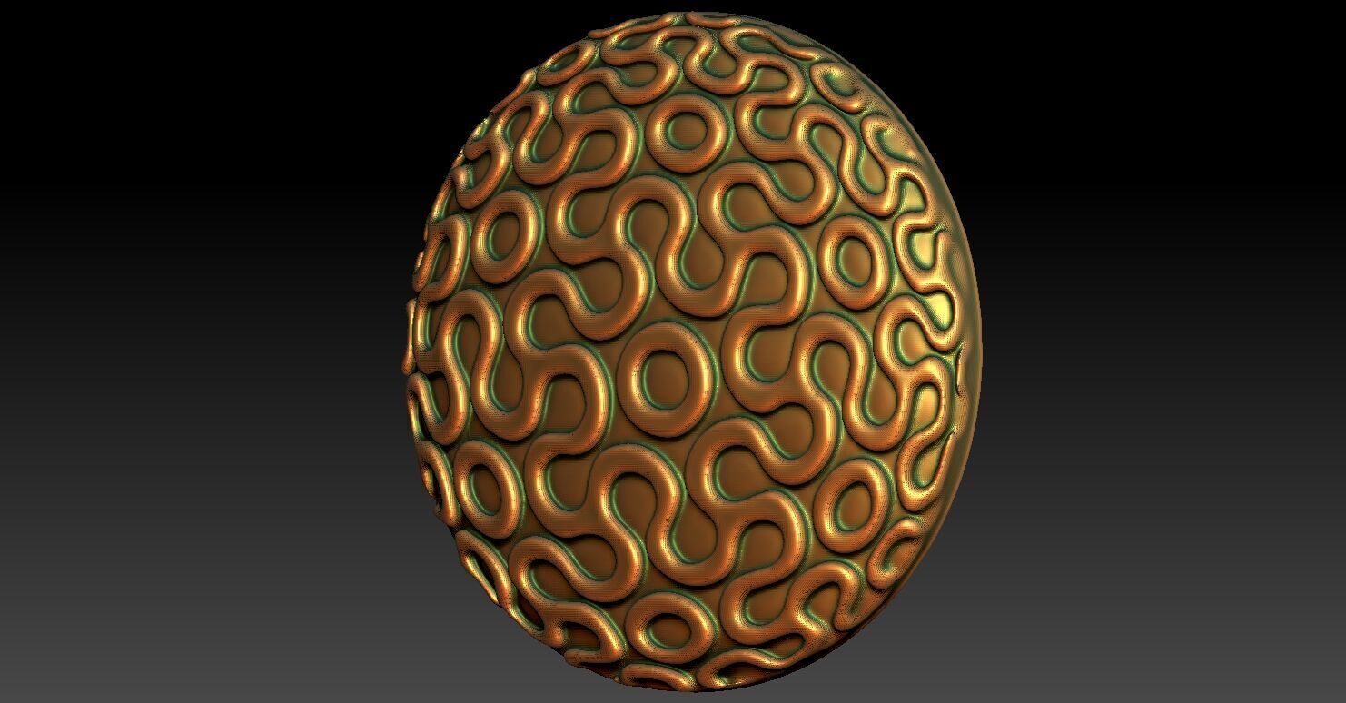 3 round pendant CNC Relief Model 3D print model_2