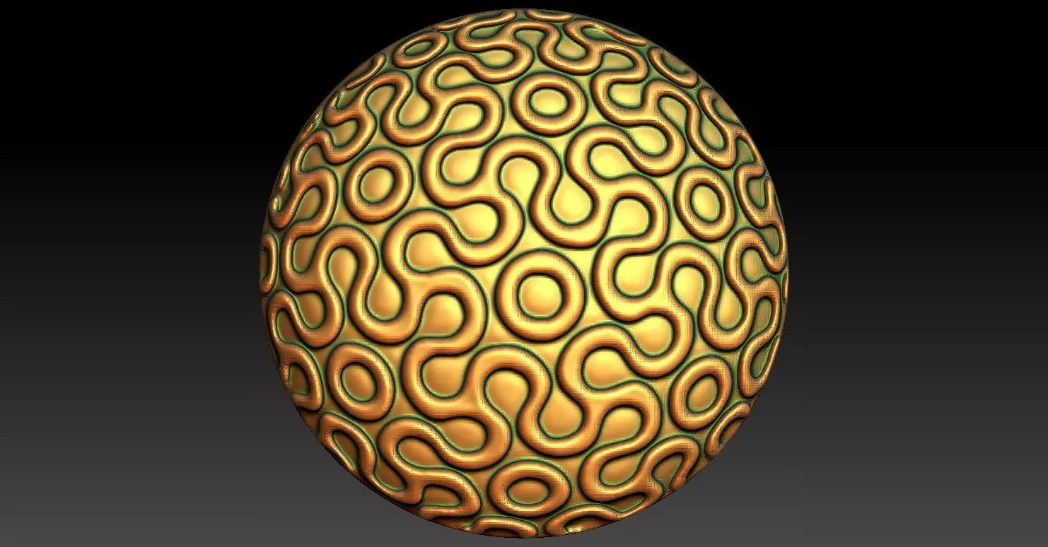 3 round pendant CNC Relief Model 3D print model_0