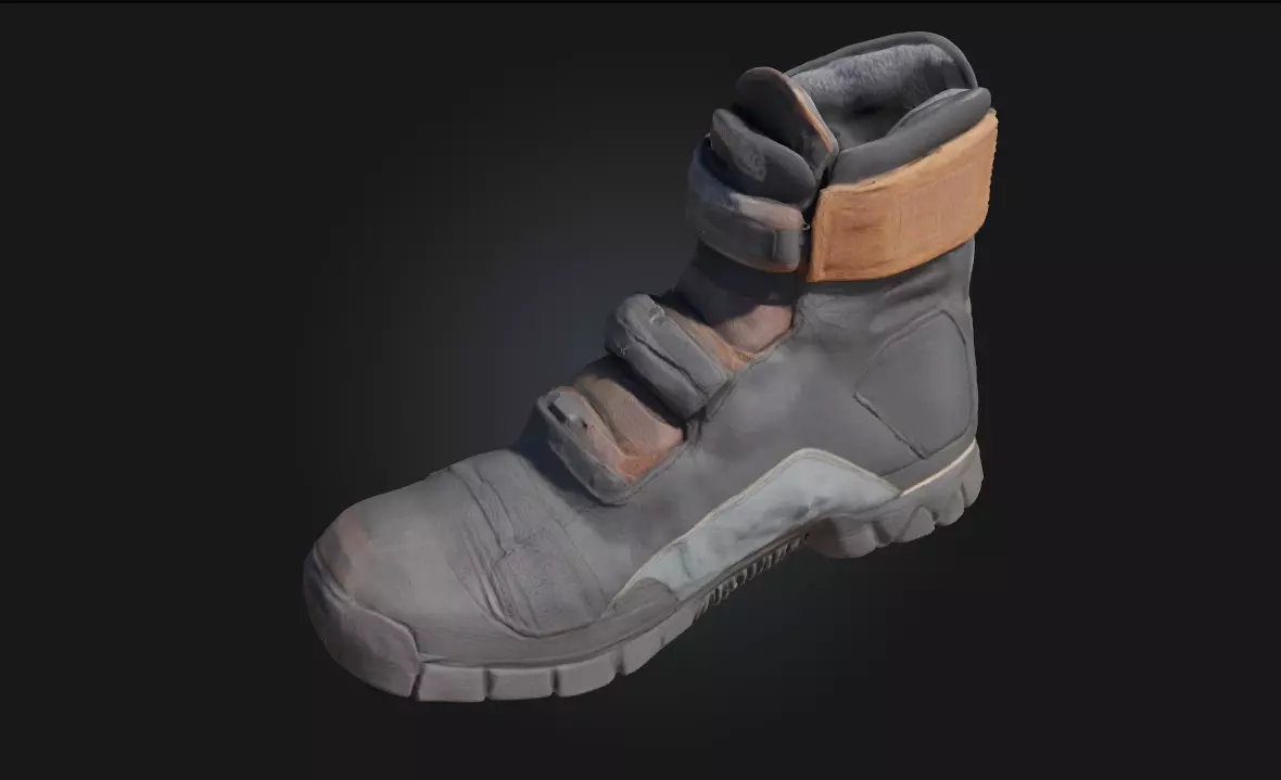 Stealth Boot Tactical Footwear Model for Espionage 3D model_0