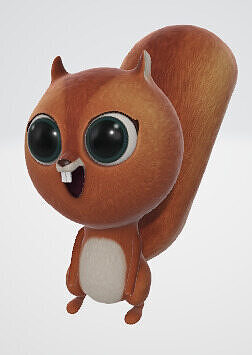 Squirrel 3D Model Low-poly 3D model