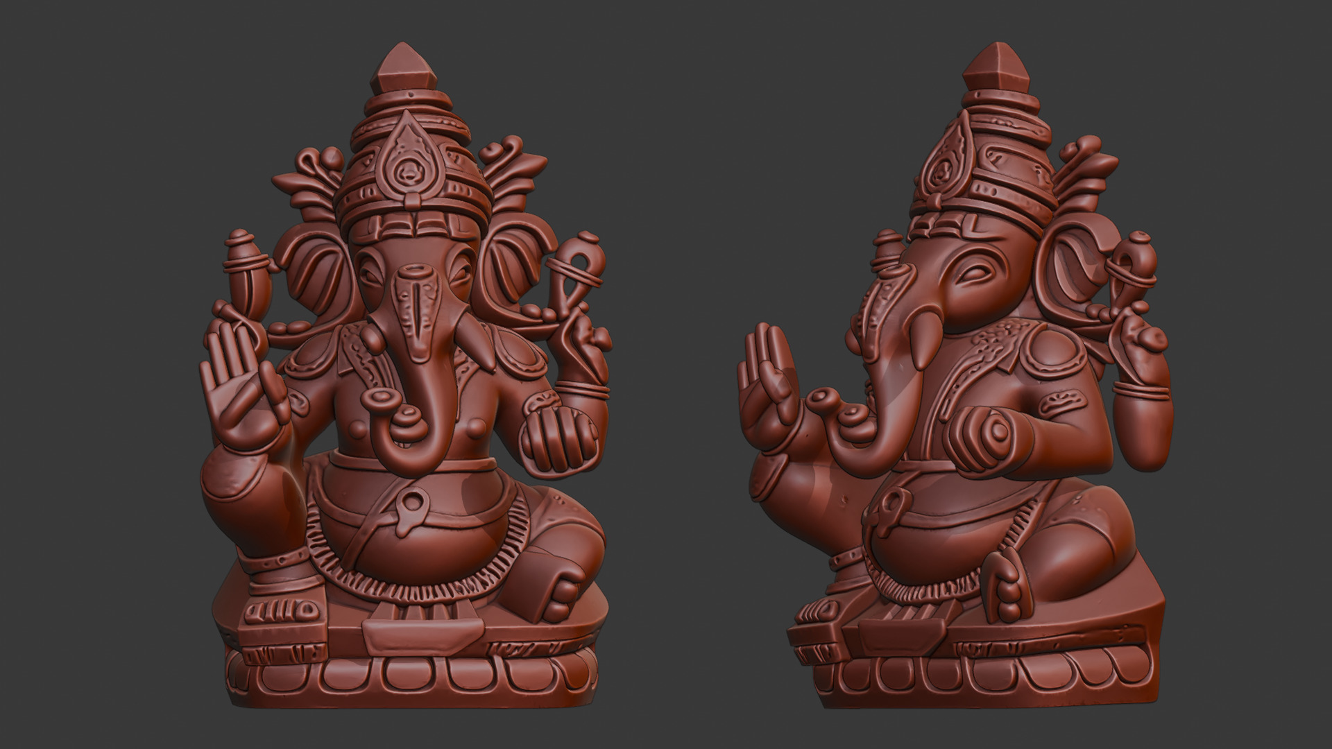 Ganesha Statue 3D Print Scan 3D model_2