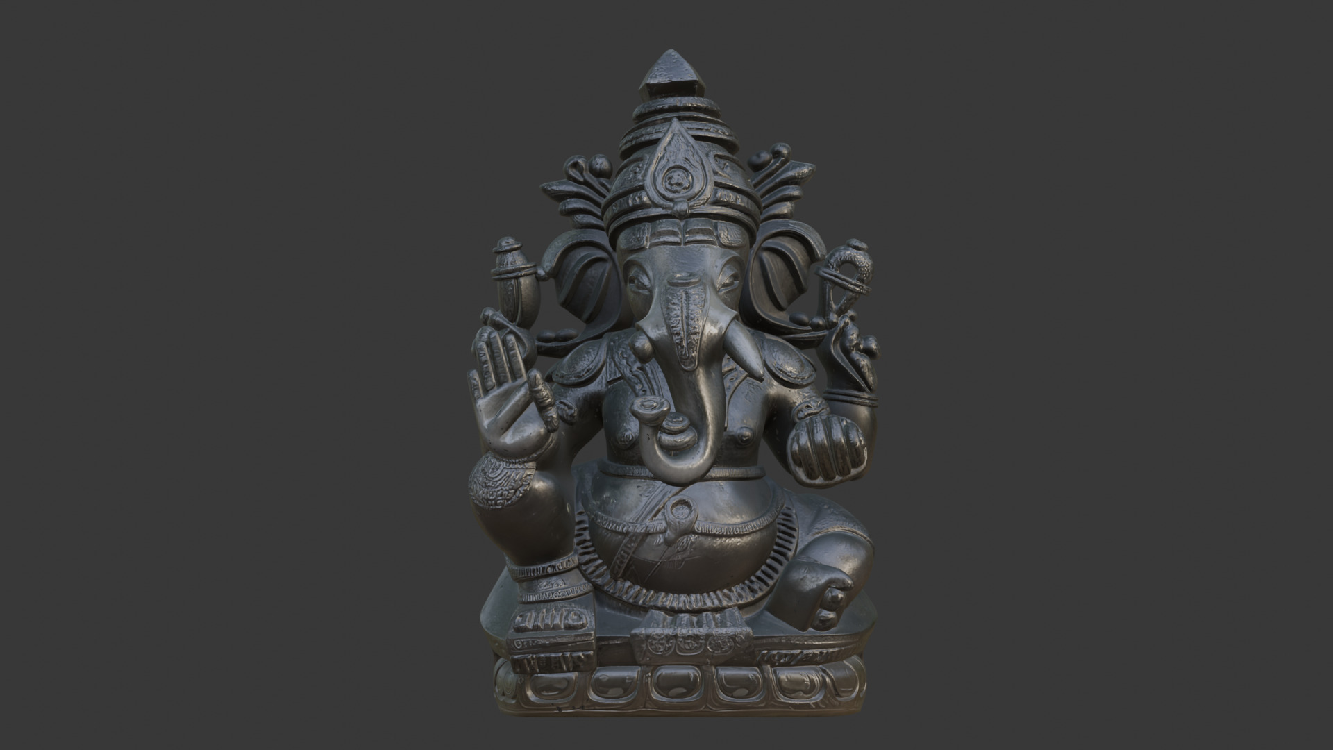 Ganesha Statue 3D Print Scan 3D model_3