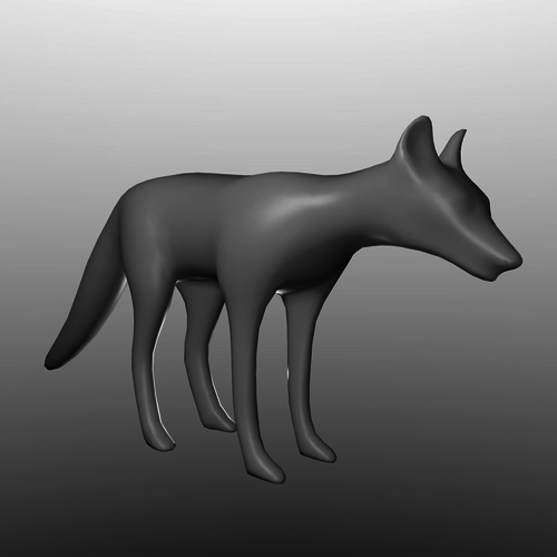 Fox BaseMesh Low-poly 3D model