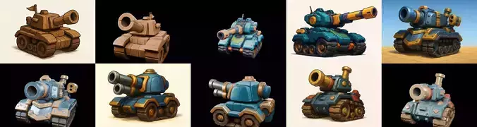 Tank Canon bundle 11 pack 100 glb