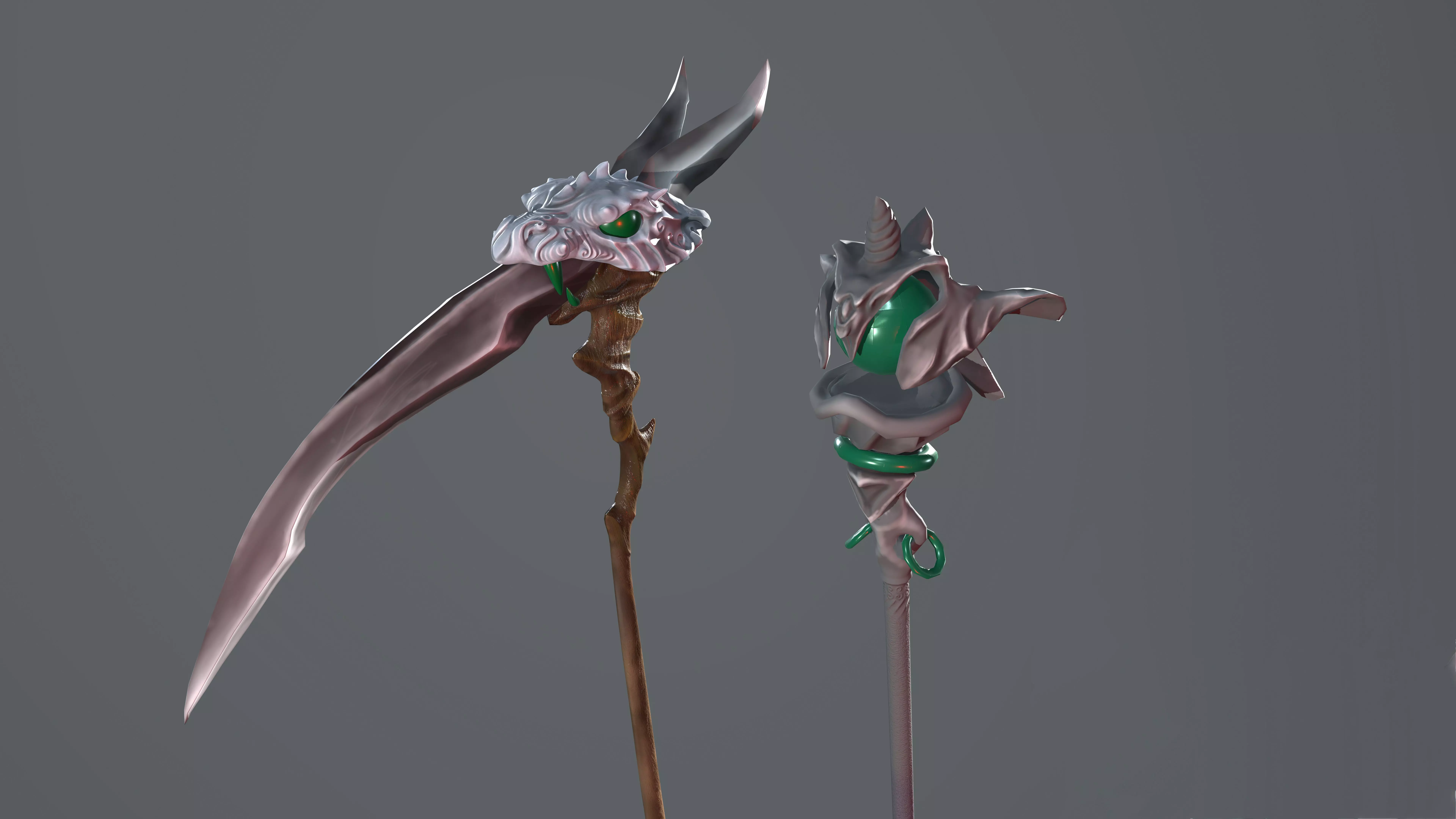 Weapon - Fantasy - 5 Pack Low-poly 3D model_1