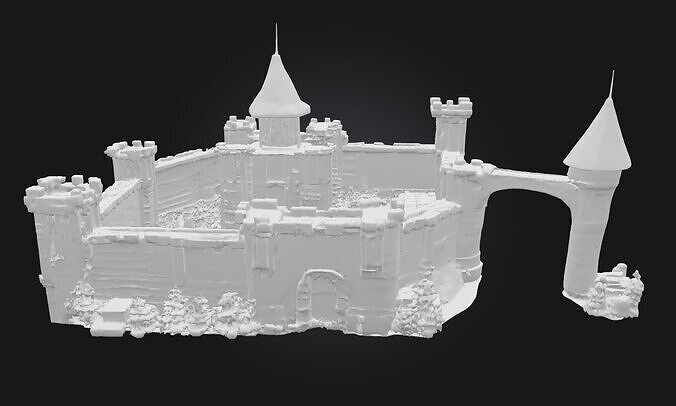 Fortress Haven Medieval Stronghold Model for Fantasy 3D model 7