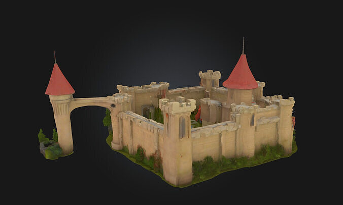 Fortress Haven Medieval Stronghold Model for Fantasy 3D model 2