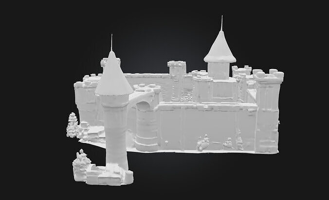 Fortress Haven Medieval Stronghold Model for Fantasy 3D model 5