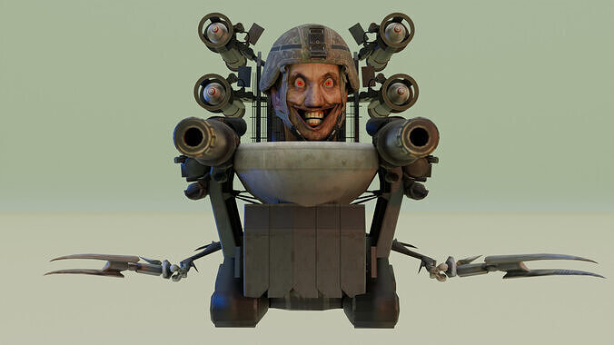 rocket laser claw skibidi toilet 3D model