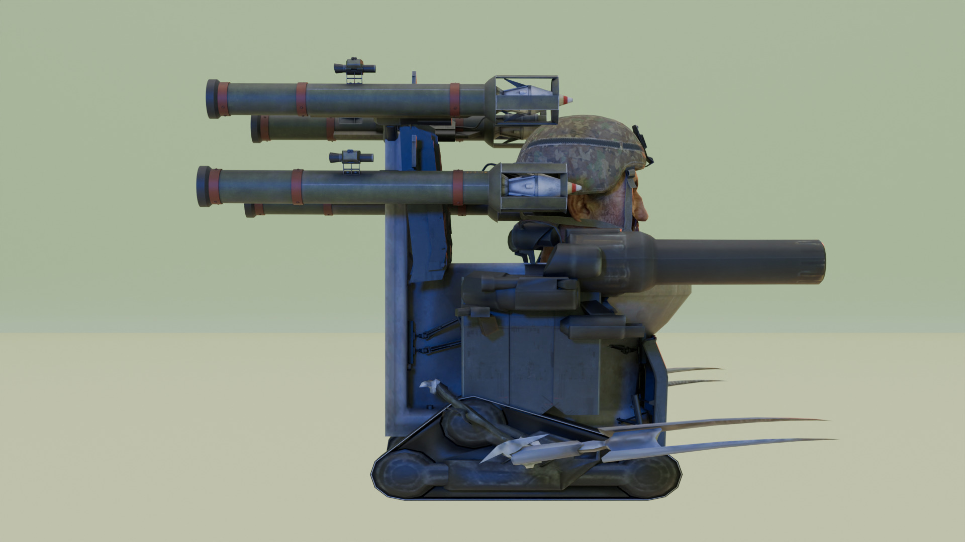 rocket laser claw skibidi toilet 3D model_3