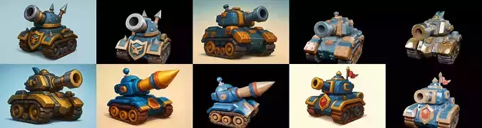 Tank Canon bundle 1 pack 100 glb