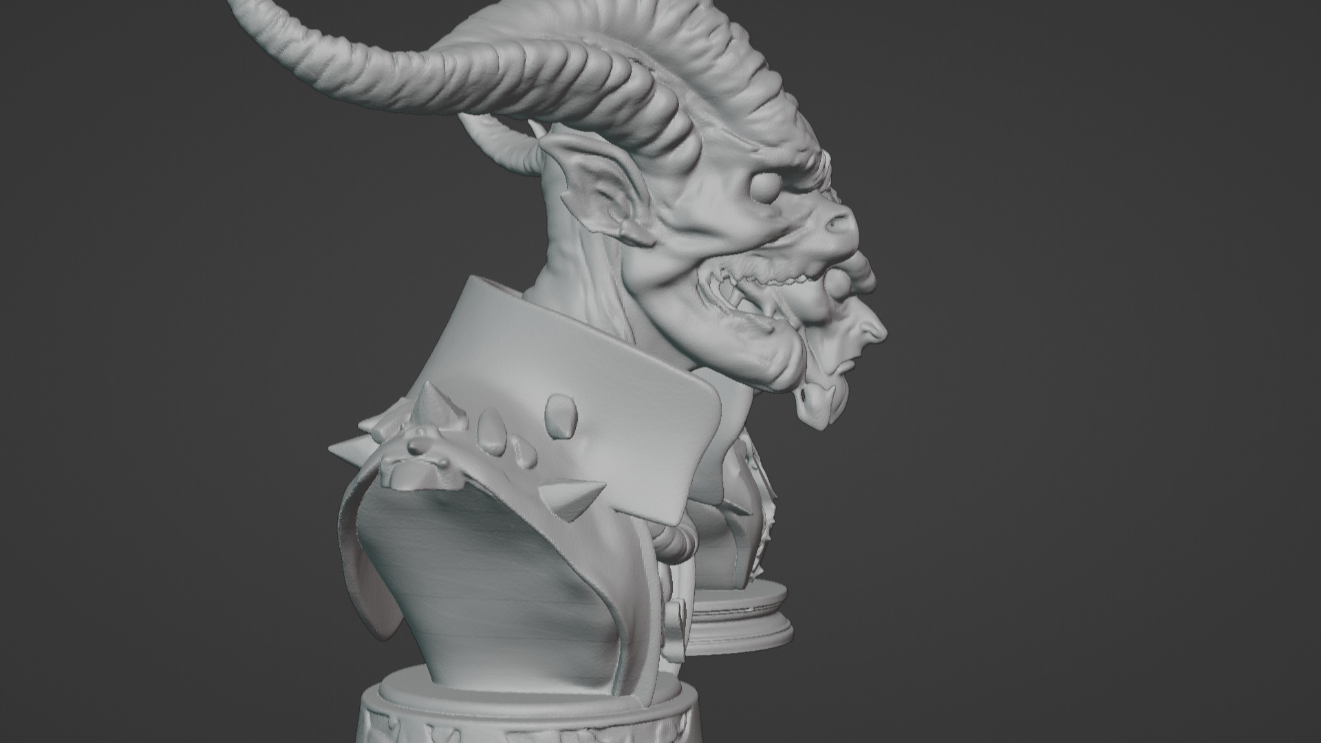 Wyrm-Touched Sorceress Busts 2-in-1 3D print model_3