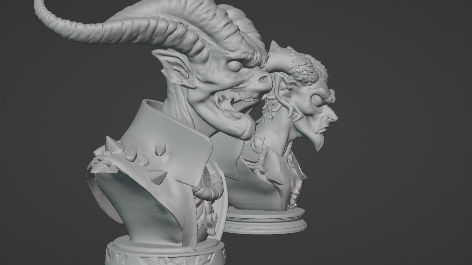 Wyrm-Touched Sorceress Busts 2-in-1 3D print model_2