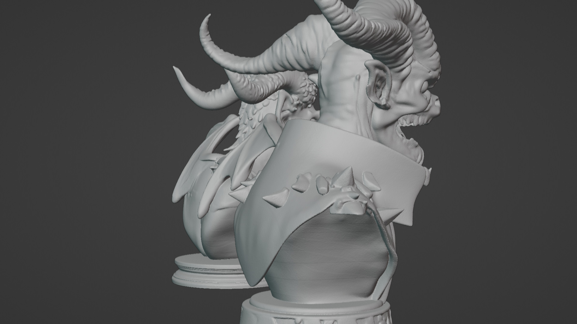 Wyrm-Touched Sorceress Busts 2-in-1 3D print model_19