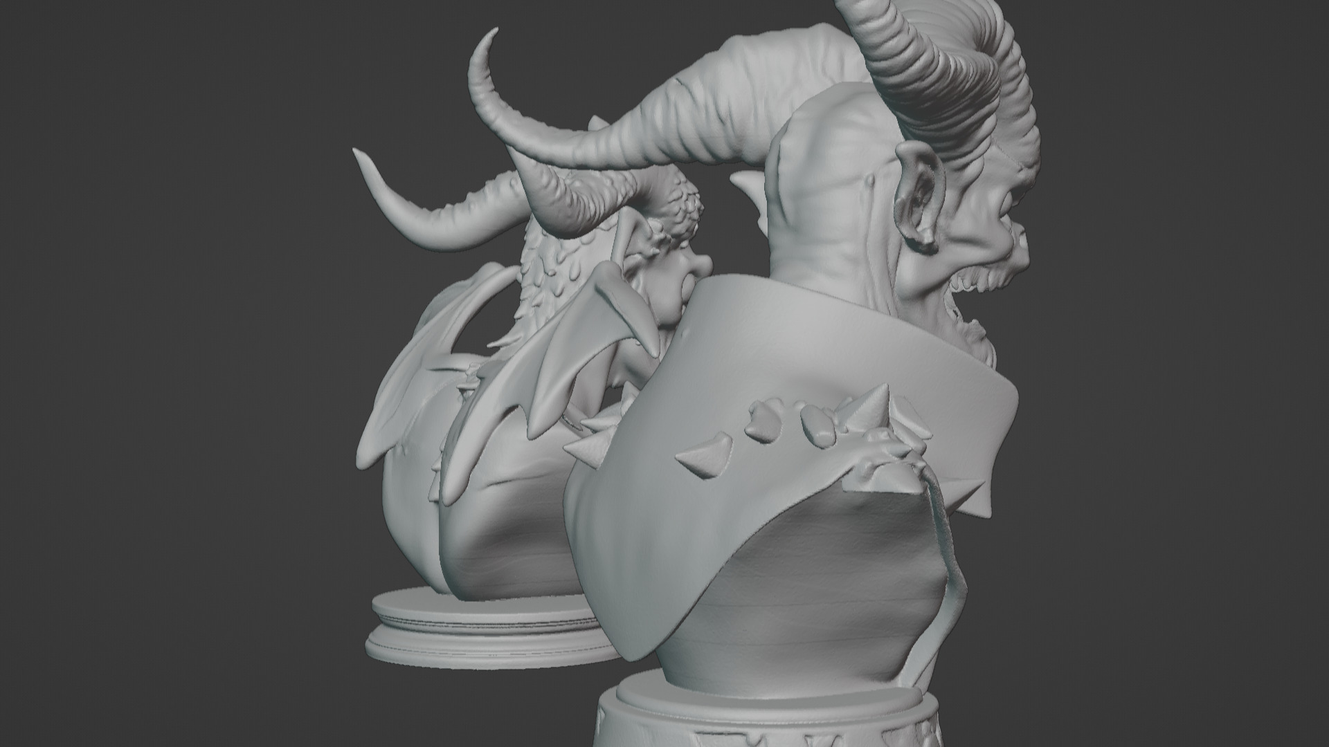 Wyrm-Touched Sorceress Busts 2-in-1 3D print model_15