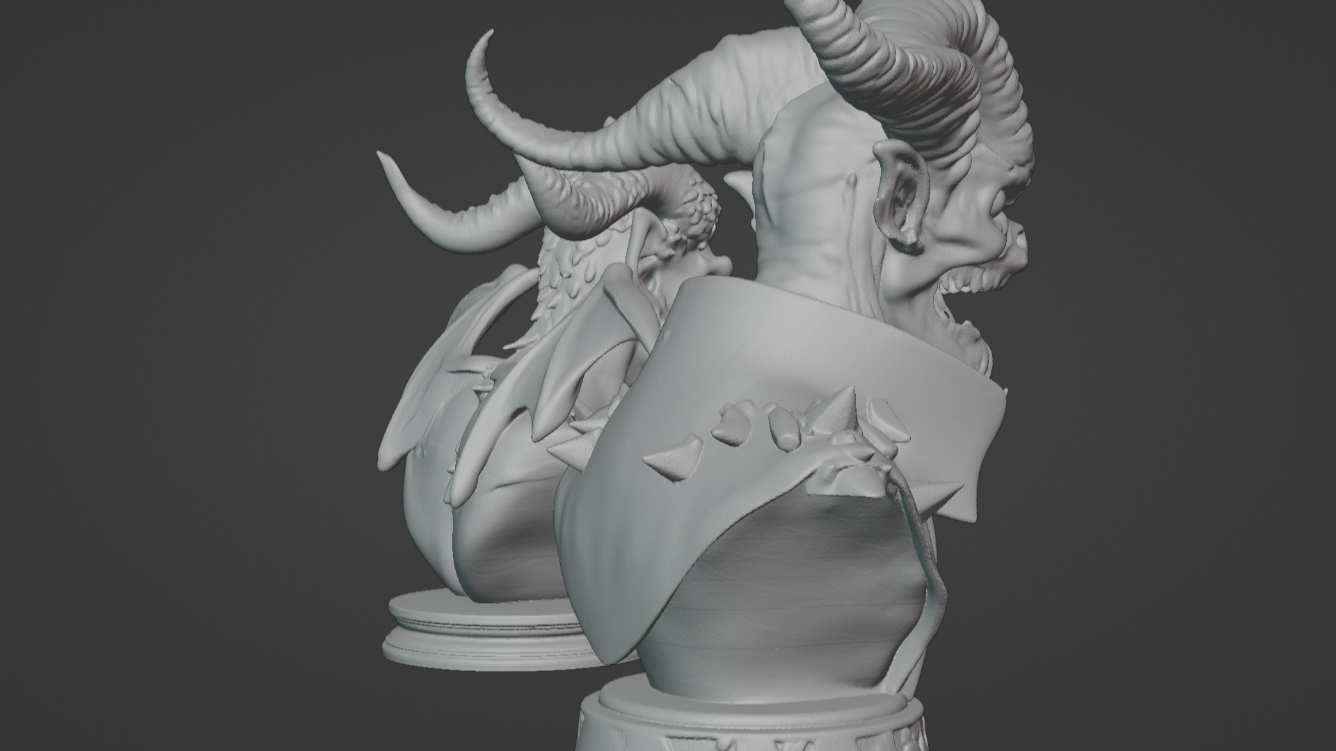 Wyrm-Touched Sorceress Busts 2-in-1 3D print model_14