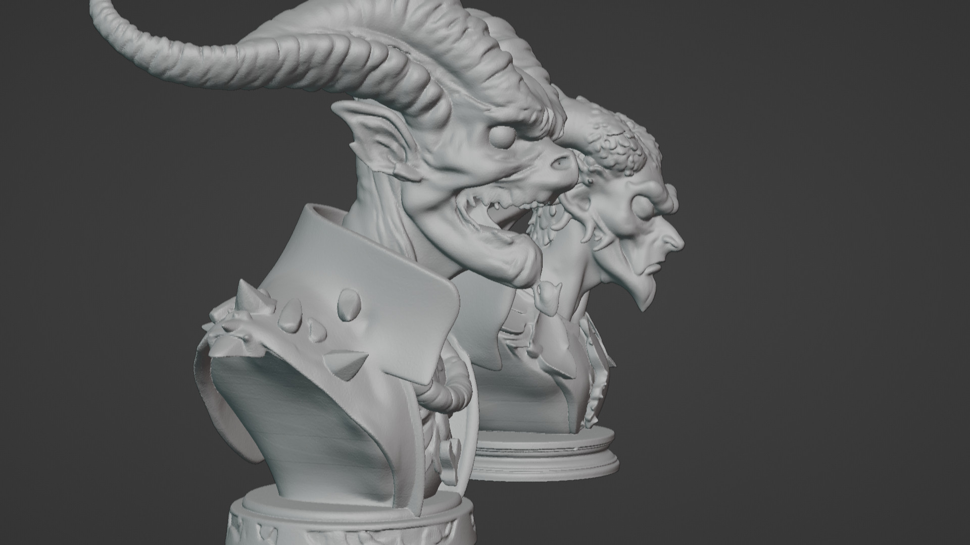 Wyrm-Touched Sorceress Busts 2-in-1 3D print model_6
