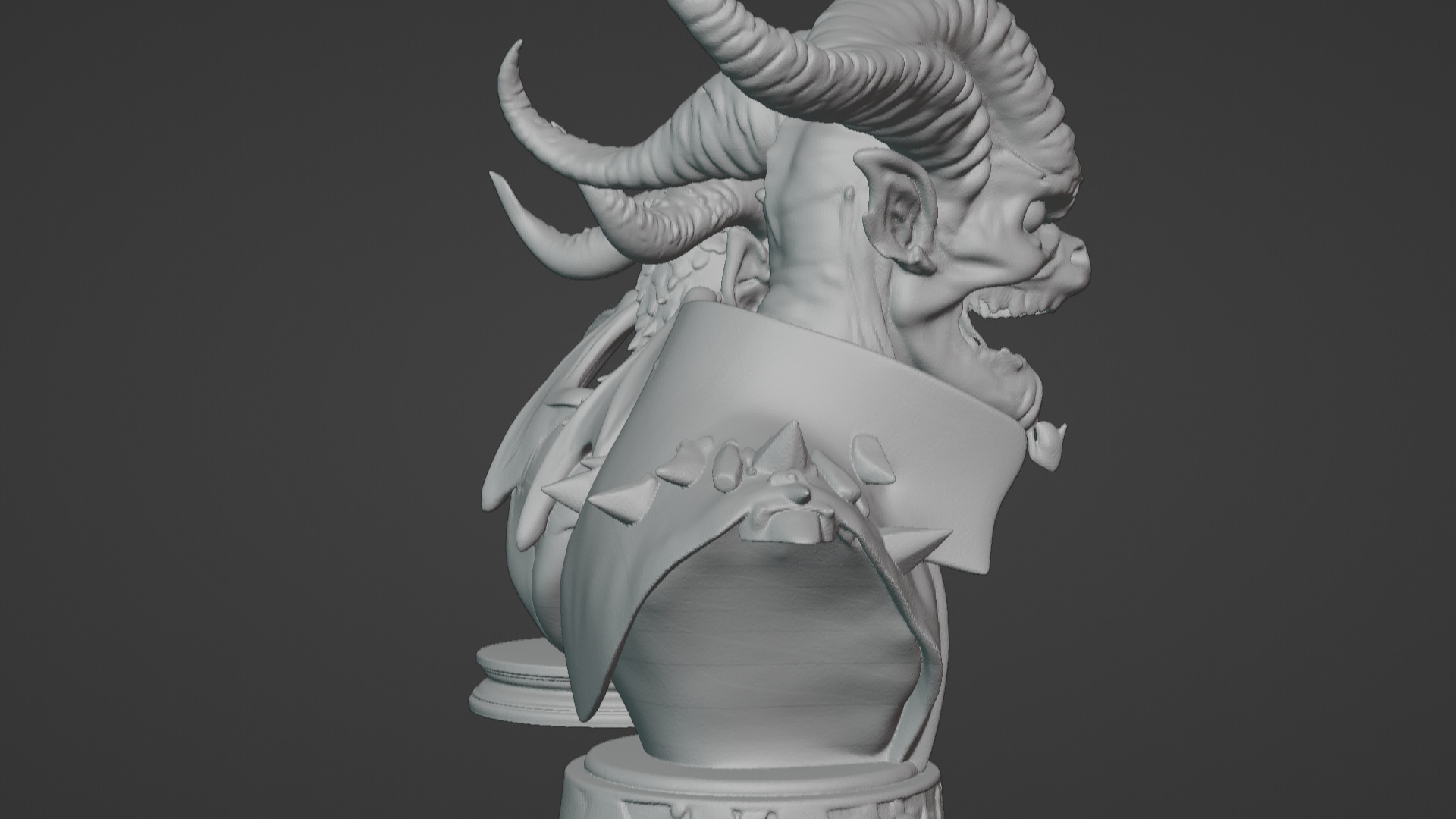Wyrm-Touched Sorceress Busts 2-in-1 3D print model_12