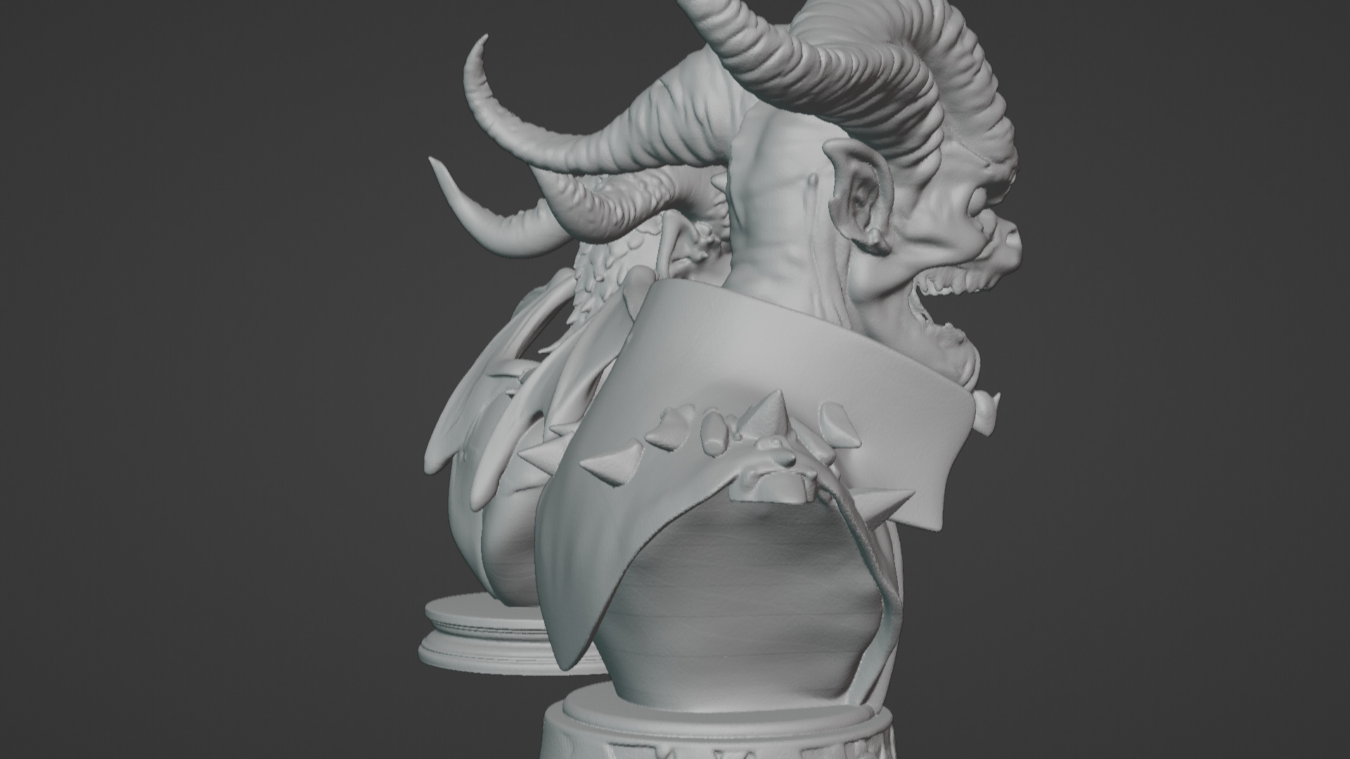 Wyrm-Touched Sorceress Busts 2-in-1 3D print model_17