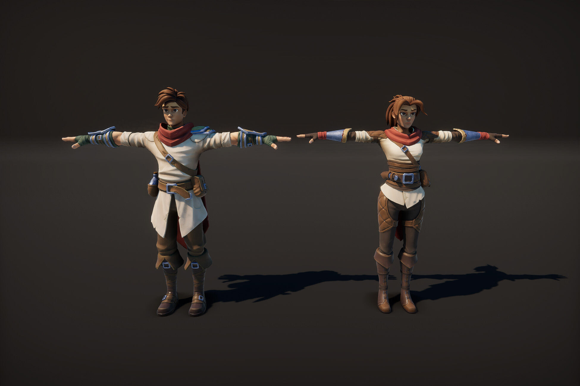 Stylized Fantasy Characters Low-poly 3D model_3