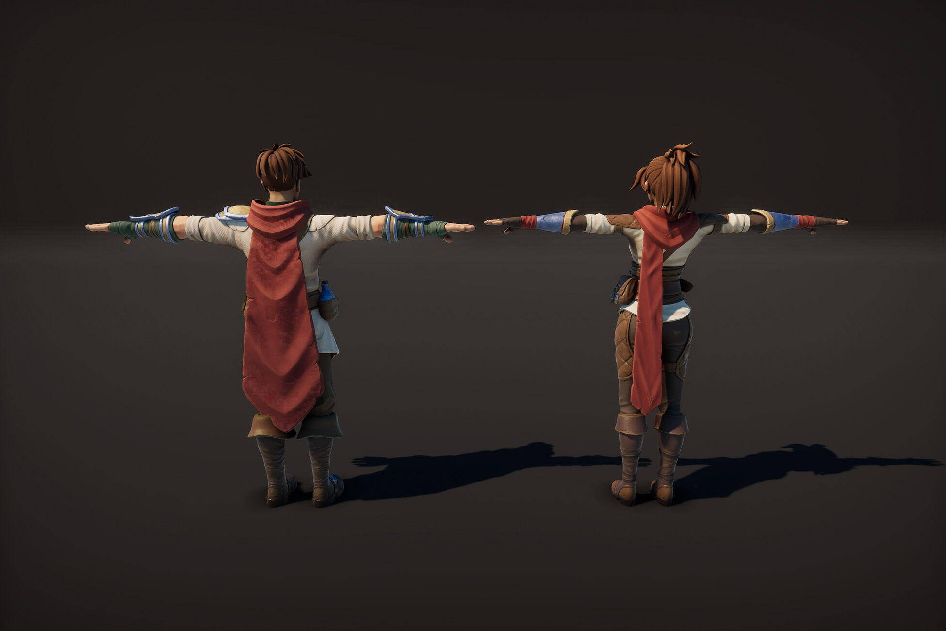 Stylized Fantasy Characters Low-poly 3D model_7