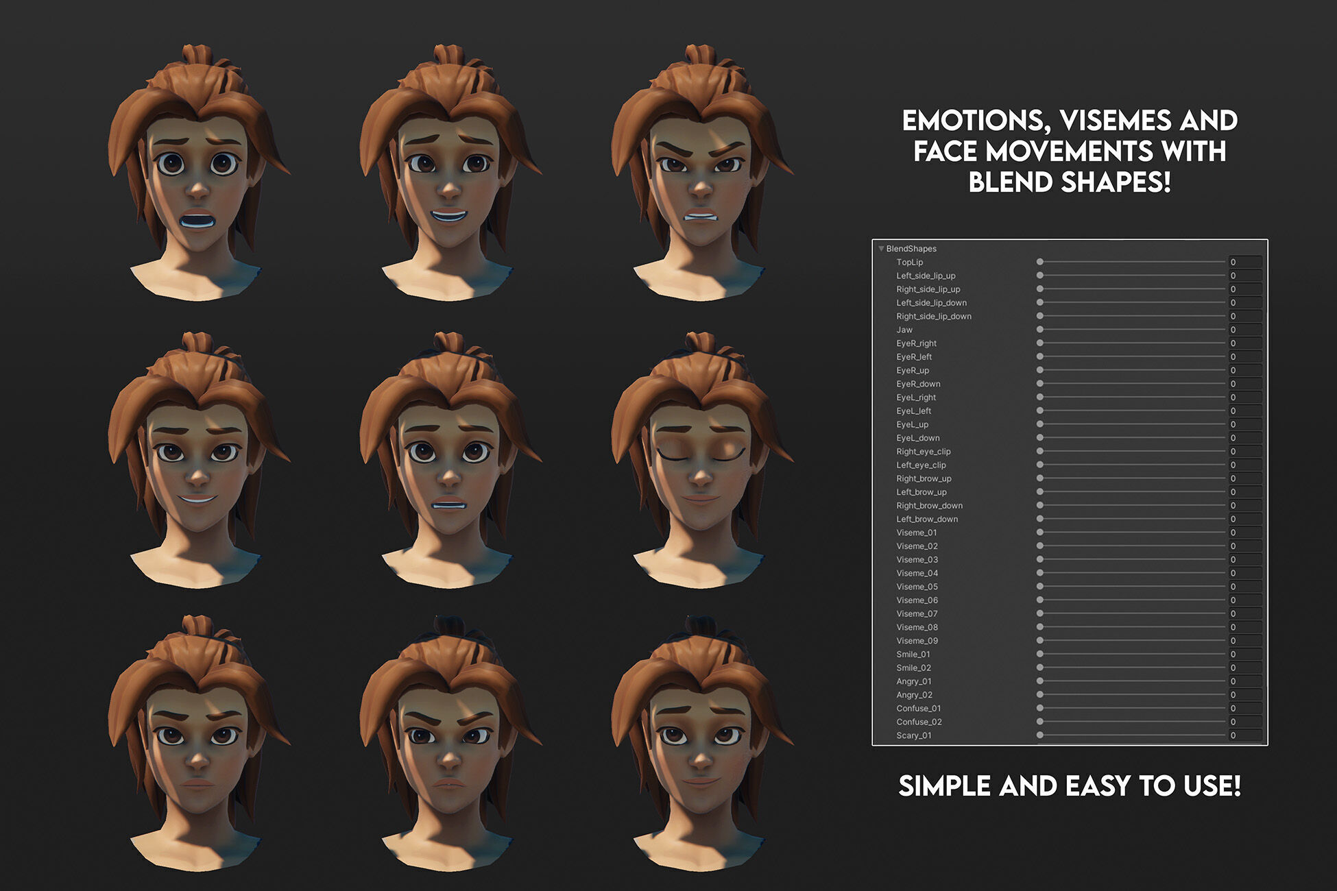 Stylized Fantasy Characters Low-poly 3D model_5